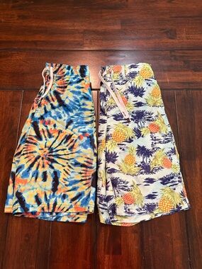 Set of 2 Kids Medium Swim Shorts (Kanu & Red Camel)